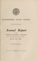 view [Report 1931] / Medical Officer of Health, Staffordshire County Council.
