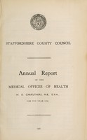 view [Report 1936] / Medical Officer of Health, Staffordshire County Council.