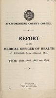 view [Report 1946-1948] / Medical Officer of Health, Staffordshire County Council.