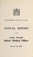 view [Report 1954] / School Medical Officer of Health, Staffordshire County Council.