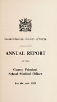 view [Report 1959] / School Medical Officer of Health, Staffordshire County Council.