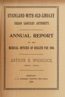 view [Report 1894] / Medical Officer of Health, Stainland-with-Old-Lindley Urban Sanitary Authority.