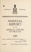 view [Report 1936] / Medical Officer of Health, Stalybridge Borough.