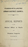 view [Report 1913] / Medical Officer of Health, Standish-with-Langtree U.D.C.