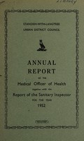 view [Report 1952] / Medical Officer of Health, Standish-with-Langtree U.D.C.