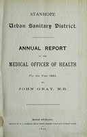 view [Report 1894] / Medical Officer of Health, Stanhope U.D.C.