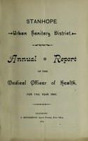 view [Report 1905] / Medical Officer of Health, Stanhope U.D.C.