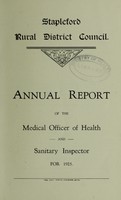 view [Report 1925] / Medical Officer of Health, Stapleford R.D.C.