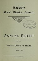 view [Report 1927] / Medical Officer of Health, Stapleford R.D.C.