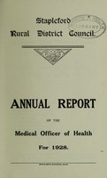 view [Report 1928] / Medical Officer of Health, Stapleford R.D.C.