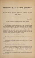 view [Report 1917] / Medical Officer of Health, Steyning East R.D.C.