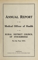 view [Report 1913] / Medical Officer of Health, Stockbridge (Union) R.D.C.