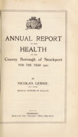 view [Report 1927] / Medical Officer of Health, Stockport County Borough.