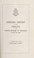 view [Report 1940] / Medical Officer of Health, Stockport County Borough.