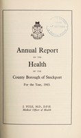 view [Report 1943] / Medical Officer of Health, Stockport County Borough.