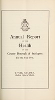 view [Report 1946] / Medical Officer of Health, Stockport County Borough.