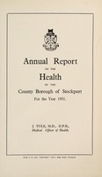 view [Report 1951] / Medical Officer of Health, Stockport County Borough.