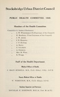 view [Report 1948] / Medical Officer of Health, Stocksbridge U.D.C.