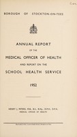 view [Report 1952] / Medical Officer of Health, Stockton-on-Tees Borough.