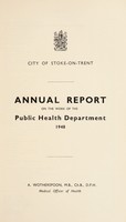 view [Report 1948] / Medical Officer of Health, Stoke-upon-Trent Borough.