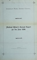 view [Report 1904] / Medical Officer of Health, Stokesley R.D.C.