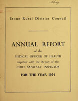 view [Report 1954] / Medical Officer of Health, Stone R.D.C.