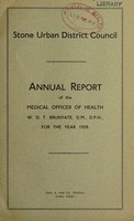 view [Report 1938] / Medical Officer of Health, Stone U.D.C.