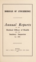 view [Report 1937] / Medical Officer of Health, Stourbridge Borough.