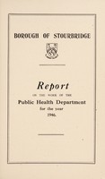 view [Report 1946] / Medical Officer of Health, Stourbridge Borough.