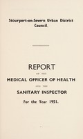 view [Report 1951] / Medical Officer of Health, Stourport-on-Severn U.D.C.
