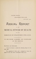 view [Report 1900] / Medical Officer of Health, Stratford-upon-Avon U.D.C. / Borough.