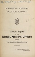 view [Report 1934] / School Medical Officer of Health, Stretford Borough.