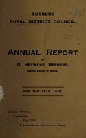 view [Report 1925] / Medical Officer of Health, Sudbury R.D.C.