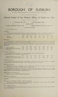 view [Report 1917] / Medical Officer of Health, Sudbury U.D.C. or Borough.