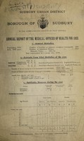 view [Report 1923] / Medical Officer of Health, Sudbury U.D.C. or Borough.