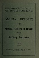 view [Report 1935] / Medical Officer of Health, Sunbury-on-Thames U.D.C.