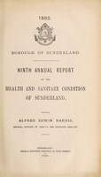 view [Report 1882] / Medical Officer of Health, Sunderland County Borough.