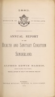 view [Report 1883] / Medical Officer of Health, Sunderland County Borough.