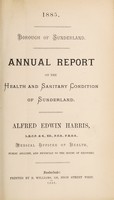 view [Report 1885] / Medical Officer of Health, Sunderland County Borough.