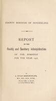 view [Report 1938] / Medical Officer of Health, Sunderland County Borough.