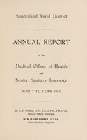 view [Report 1953] / Medical Officer of Health, Sunderland R.D.C.