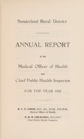 view [Report 1958] / Medical Officer of Health, Sunderland R.D.C.