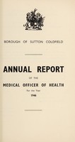 view [Report 1946] / Medical Officer of Health, Sutton Coldfield Borough.