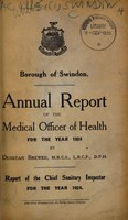 view [Report 1924] / Medical Officer of Health and School Medical Officer of Health, Swindon Borough.