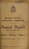 view [Report 1926] / Medical Officer of Health and School Medical Officer of Health, Swindon Borough.