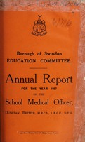 view [Report 1927] / Medical Officer of Health and School Medical Officer of Health, Swindon Borough.