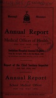 view [Report 1932] / Medical Officer of Health and School Medical Officer of Health, Swindon Borough.