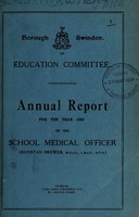 view [Report 1933] / Medical Officer of Health and School Medical Officer of Health, Swindon Borough.