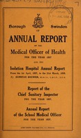 view [Report 1937] / Medical Officer of Health and School Medical Officer of Health, Swindon Borough.