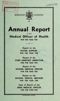 view [Report 1950] / Medical Officer of Health and School Medical Officer of Health, Swindon Borough.
